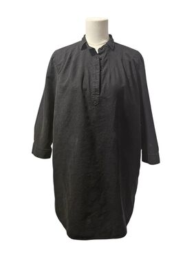 Tuckernuck Pomander Place Black Pullover Shirt Dress Size M